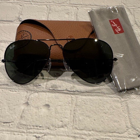Ray-Ban Black and Green Aviator Sunglasses main image 6